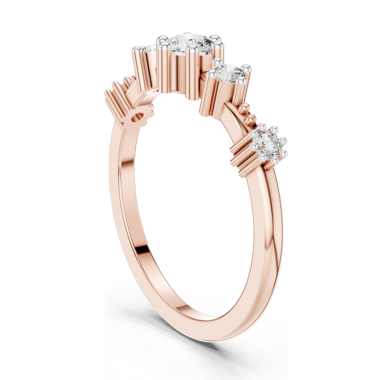 0.52 CT Lab-Grown Diamond Ring | VVS-VS EF Clarity | 18KT, 14KT, 10KT Gold & 925 Silver | Moissanite & Diamond Options | Available in Rose, Yellow & White Gold