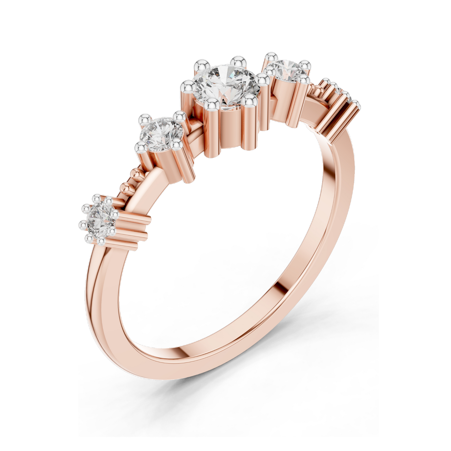 0.52 CT Lab-Grown Diamond Ring | VVS-VS EF Clarity | 18KT, 14KT, 10KT Gold & 925 Silver | Moissanite & Diamond Options | Available in Rose, Yellow & White Gold
