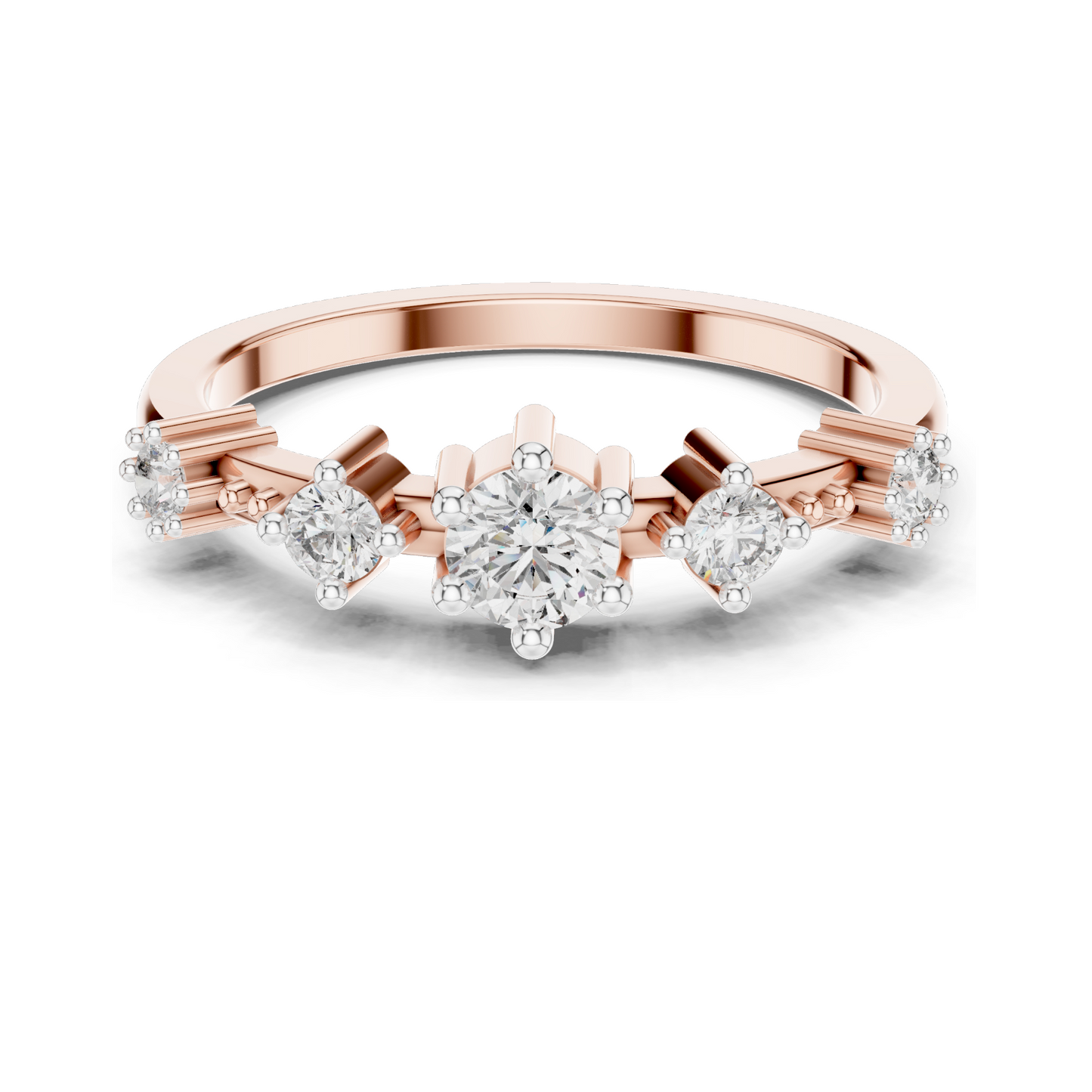 0.52 CT Lab-Grown Diamond Ring | VVS-VS EF Clarity | 18KT, 14KT, 10KT Gold & 925 Silver | Moissanite & Diamond Options | Available in Rose, Yellow & White Gold