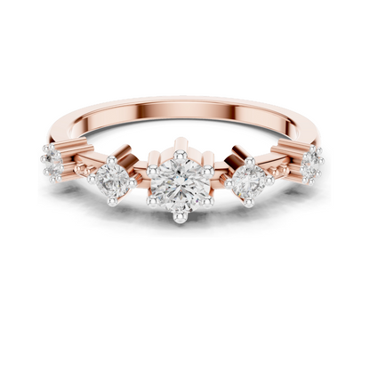 0.52 CT Lab-Grown Diamond Ring | VVS-VS EF Clarity | 18KT, 14KT, 10KT Gold & 925 Silver | Moissanite & Diamond Options | Available in Rose, Yellow & White Gold