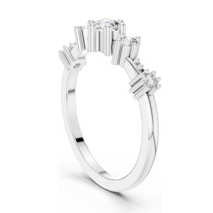0.52 CT Lab-Grown Diamond Ring | VVS-VS EF Clarity | 18KT, 14KT, 10KT Gold & 925 Silver | Moissanite & Diamond Options | Available in Rose, Yellow & White Gold