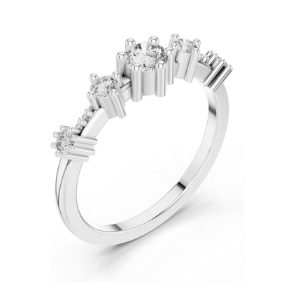 0.52 CT Lab-Grown Diamond Ring | VVS-VS EF Clarity | 18KT, 14KT, 10KT Gold & 925 Silver | Moissanite & Diamond Options | Available in Rose, Yellow & White Gold