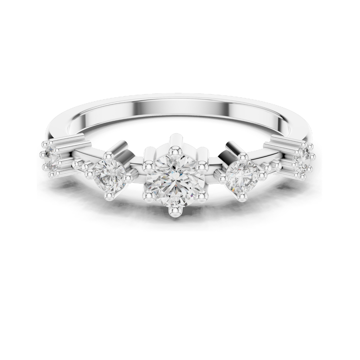 0.52 CT Lab-Grown Diamond Ring | VVS-VS EF Clarity | 18KT, 14KT, 10KT Gold & 925 Silver | Moissanite & Diamond Options | Available in Rose, Yellow & White Gold