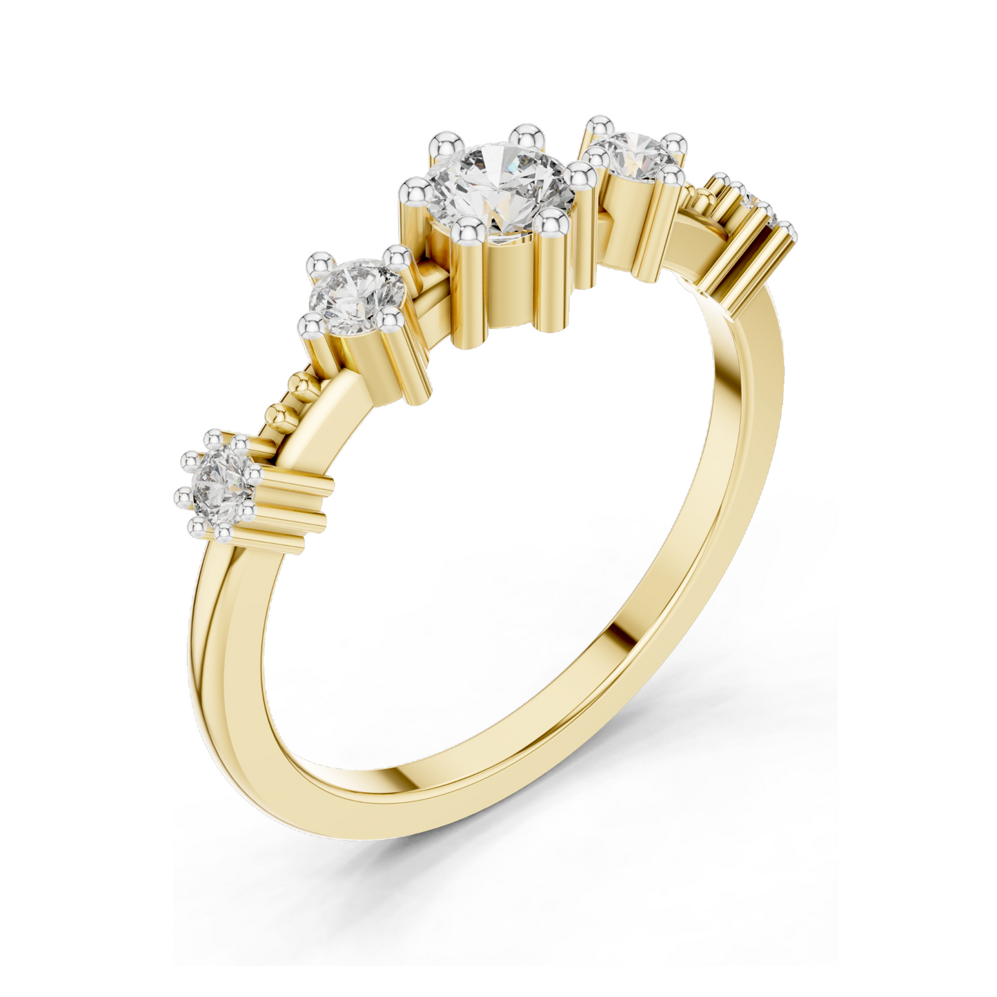 0.52 CT Lab-Grown Diamond Ring | VVS-VS EF Clarity | 18KT, 14KT, 10KT Gold & 925 Silver | Moissanite & Diamond Options | Available in Rose, Yellow & White Gold