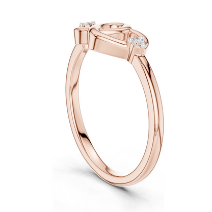 Lab-Grown Diamond Heart-Shaped Ring for Women | VVS-VS Clarity | 18KT, 14KT, 10KT Gold & 925 Silver | Rose, Yellow, White Gold | Moissanite Options