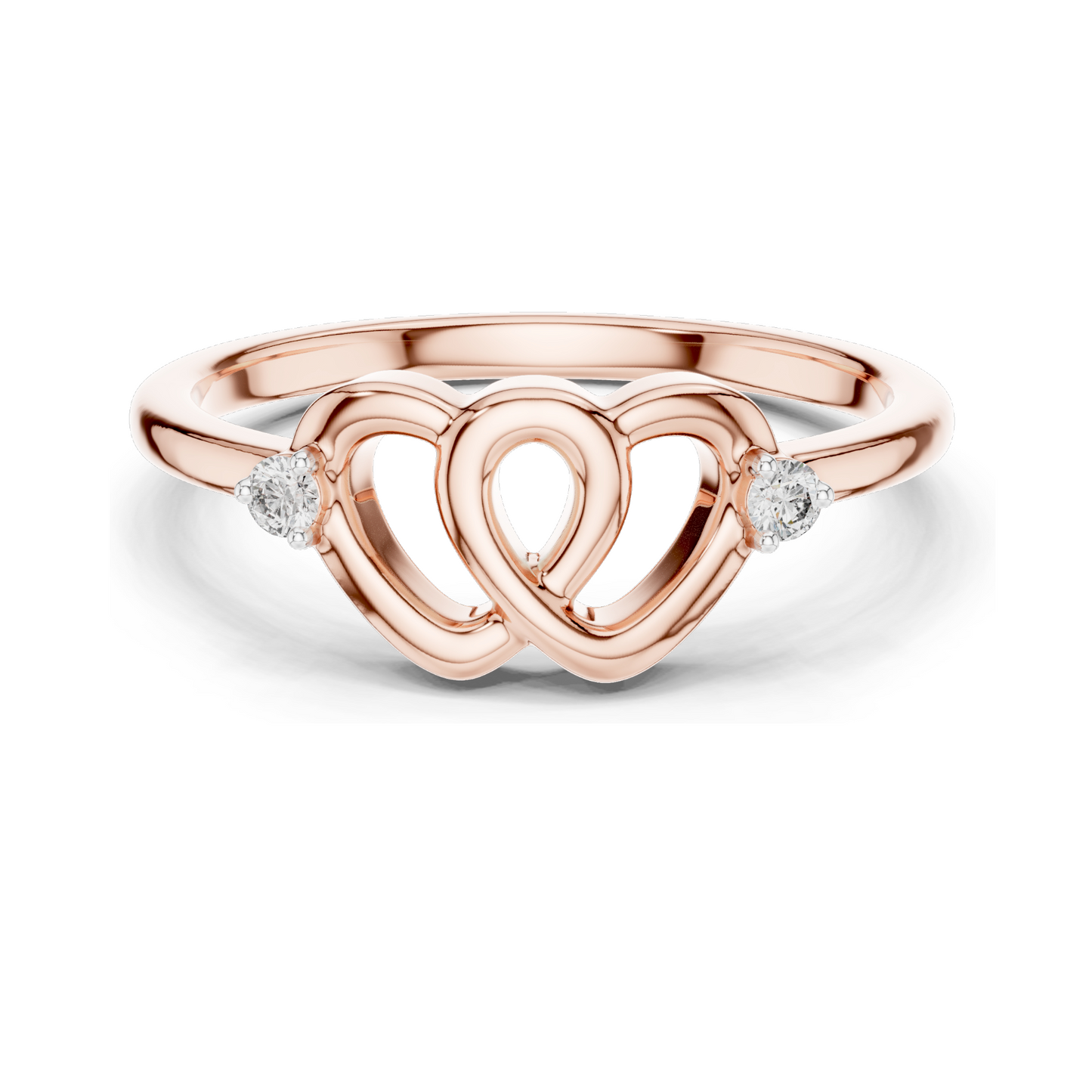 Lab-Grown Diamond Heart-Shaped Ring for Women | VVS-VS Clarity | 18KT, 14KT, 10KT Gold & 925 Silver | Rose, Yellow, White Gold | Moissanite Options