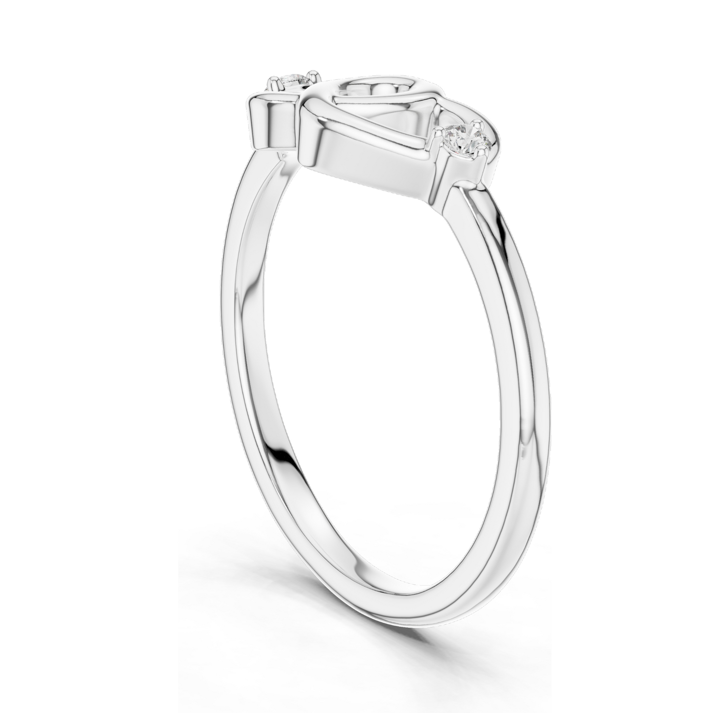 Lab-Grown Diamond Heart-Shaped Ring for Women | VVS-VS Clarity | 18KT, 14KT, 10KT Gold & 925 Silver | Rose, Yellow, White Gold | Moissanite Options