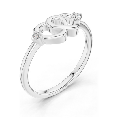 Lab-Grown Diamond Heart-Shaped Ring for Women | VVS-VS Clarity | 18KT, 14KT, 10KT Gold & 925 Silver | Rose, Yellow, White Gold | Moissanite Options