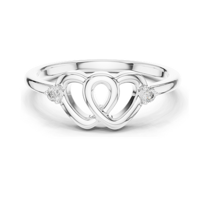 Lab-Grown Diamond Heart-Shaped Ring for Women | VVS-VS Clarity | 18KT, 14KT, 10KT Gold & 925 Silver | Rose, Yellow, White Gold | Moissanite Options