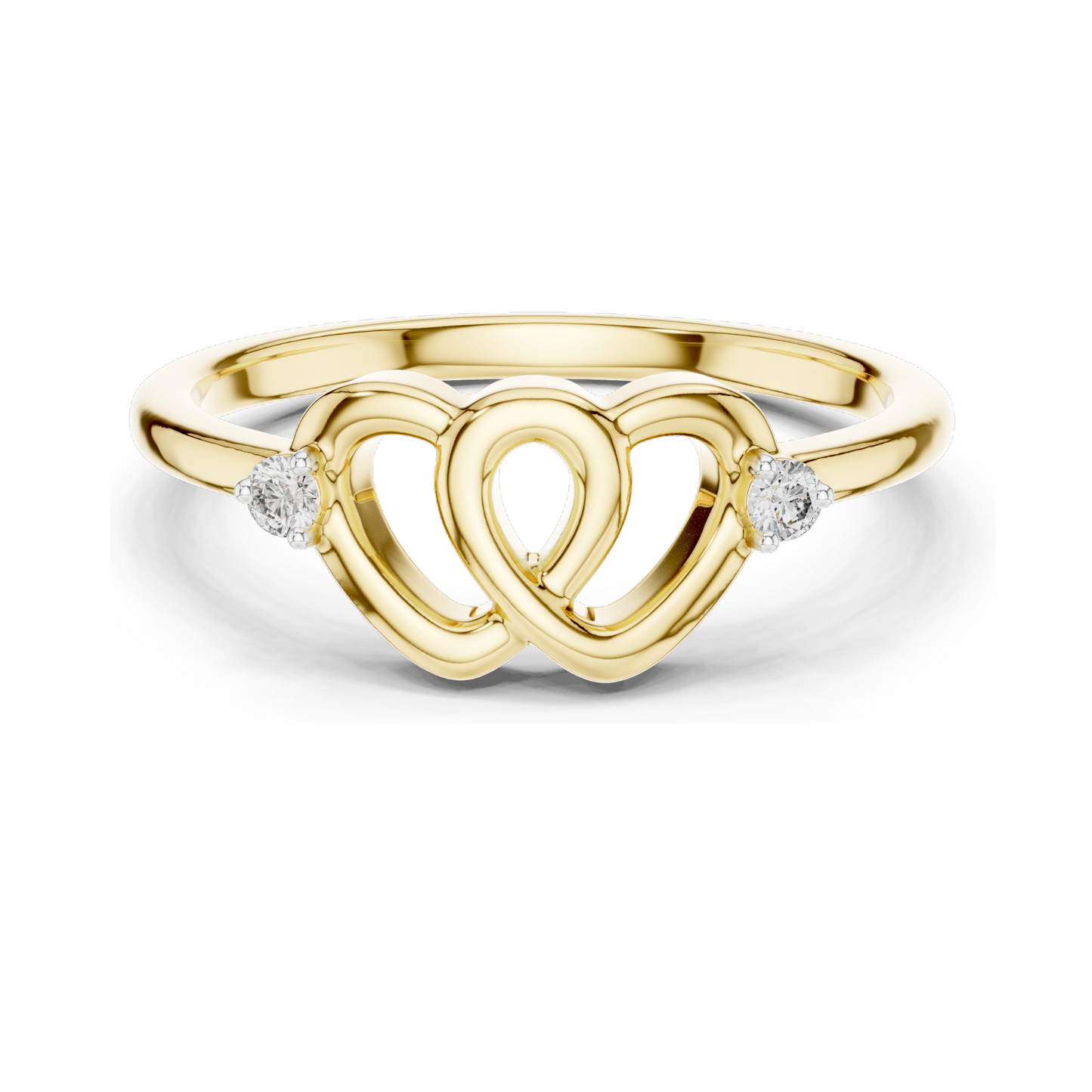 Lab-Grown Diamond Heart-Shaped Ring for Women | VVS-VS Clarity | 18KT, 14KT, 10KT Gold & 925 Silver | Rose, Yellow, White Gold | Moissanite Options
