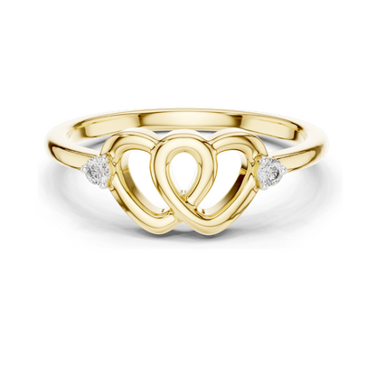 Lab-Grown Diamond Heart-Shaped Ring for Women | VVS-VS Clarity | 18KT, 14KT, 10KT Gold & 925 Silver | Rose, Yellow, White Gold | Moissanite Options