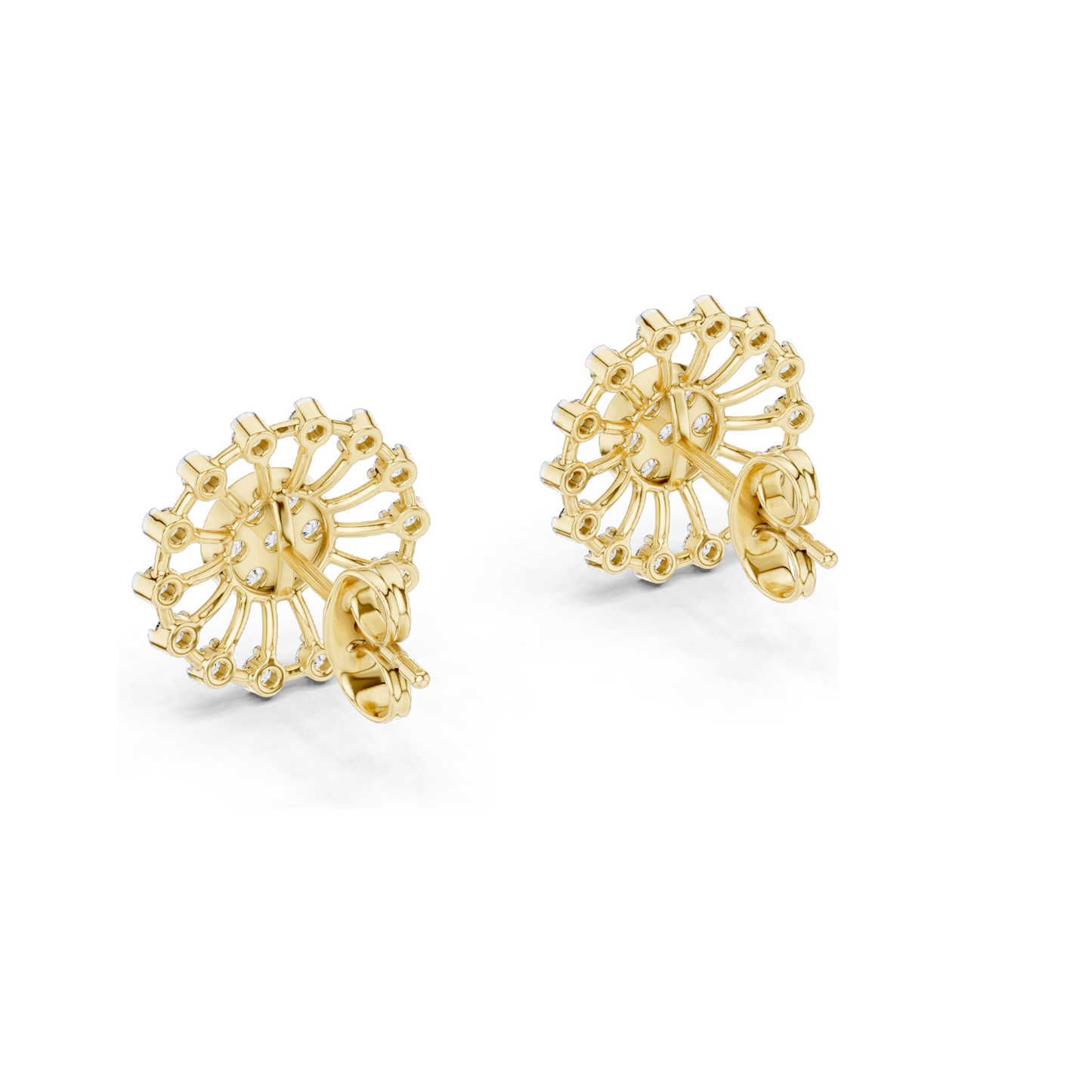 Lab-Grown Diamond Flower Earrings | 0.7 CT VVS-VS EF Clarity | 18KT, 14KT, 10KT Gold & 925 Silver | Moissanite & Rose, Yellow, White Gold Options