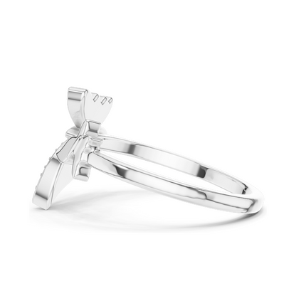 0.216 CT Lab Grown Diamond Butterfly Ring for Women | 18KT, 14KT, 10KT Gold & 925 Silver | Rose, Yellow, White Gold & Moissanite Options | VVS-VS EF Clarity