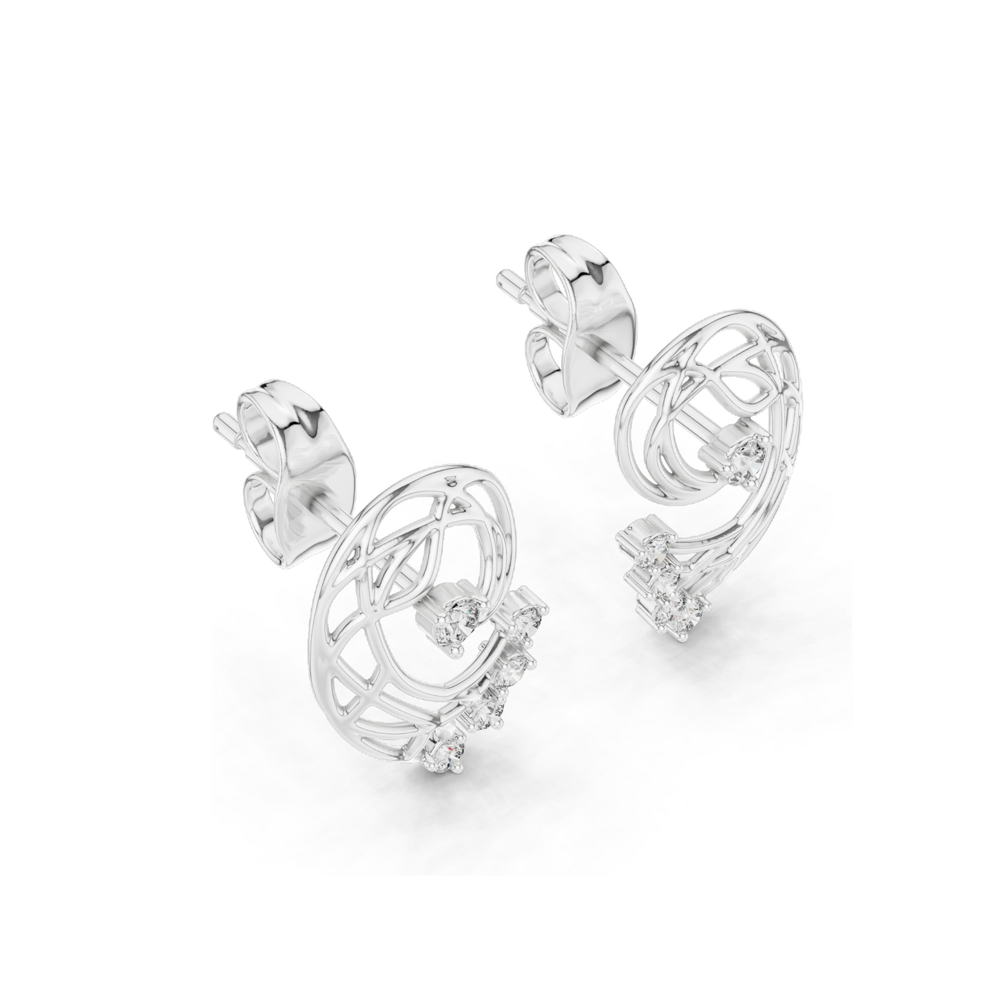 Elegant 18K Lab Diamond Earrings for Women | VVS-VS EF Clarity | Rose, Yellow, White Gold & Moissanite Options | 0.12 CT CVD Diamonds