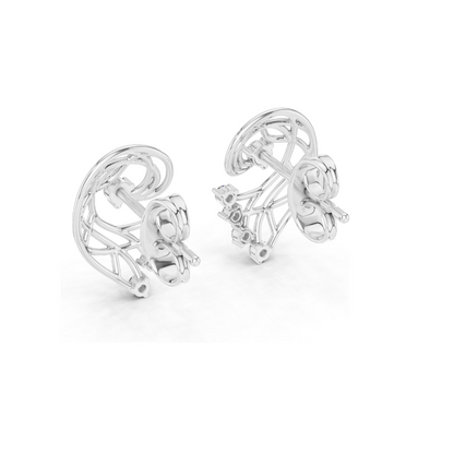 Elegant 18K Lab Diamond Earrings for Women | VVS-VS EF Clarity | Rose, Yellow, White Gold & Moissanite Options | 0.12 CT CVD Diamonds