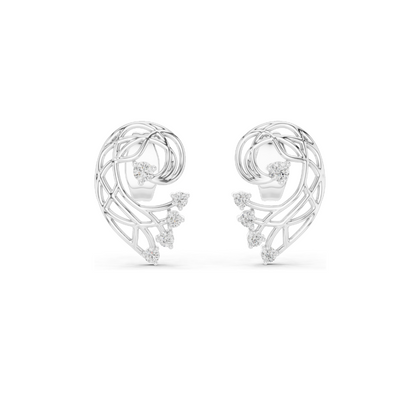 Elegant 18K Lab Diamond Earrings for Women | VVS-VS EF Clarity | Rose, Yellow, White Gold & Moissanite Options | 0.12 CT CVD Diamonds