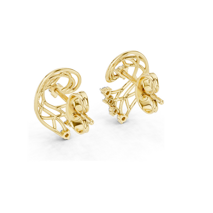 Elegant 18K Lab Diamond Earrings for Women | VVS-VS EF Clarity | Rose, Yellow, White Gold & Moissanite Options | 0.12 CT CVD Diamonds