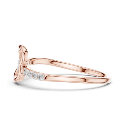 Lab-Grown Diamond Heart Ring for Women | 0.082 CT VVS-VS EF Clarity | 18KT, 14KT, 10KT Gold & 925 Silver | Rose, Yellow, White Gold & Moissanite Options
