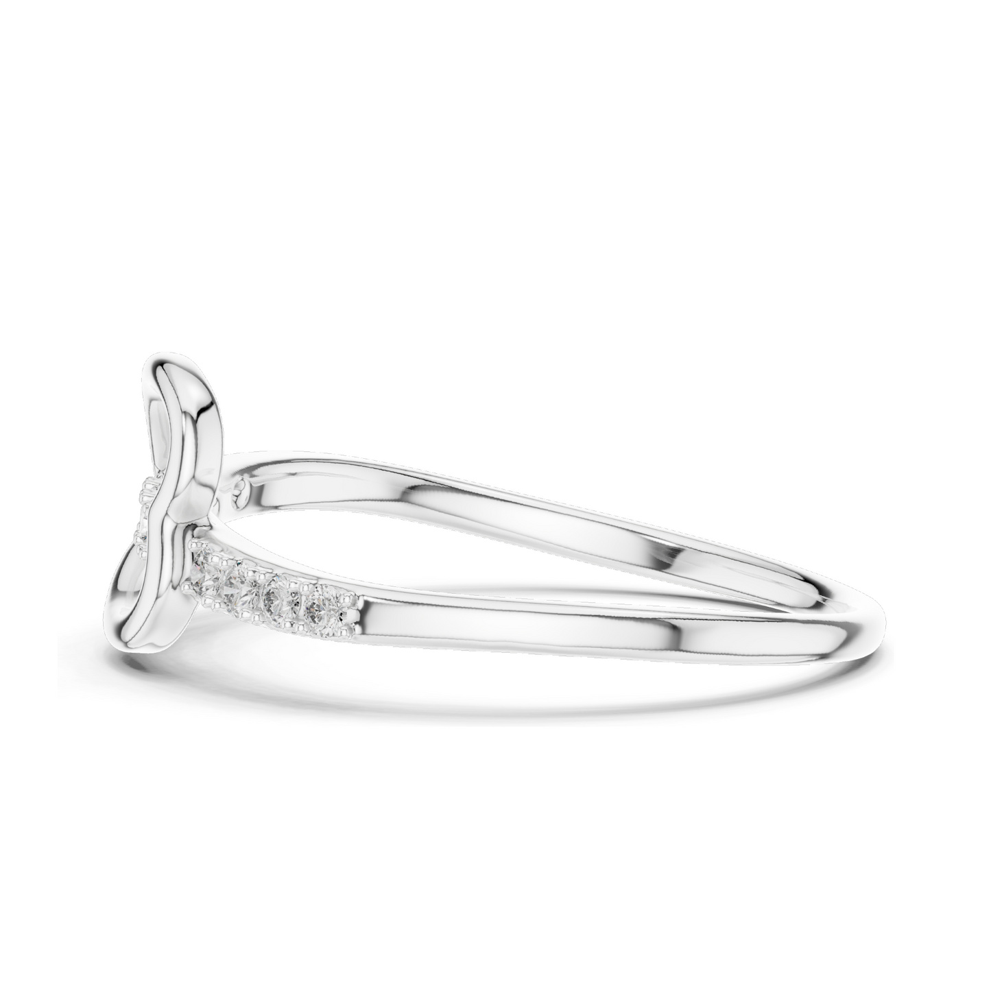 Lab-Grown Diamond Heart Ring for Women | 0.082 CT VVS-VS EF Clarity | 18KT, 14KT, 10KT Gold & 925 Silver | Rose, Yellow, White Gold & Moissanite Options