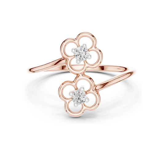 0.09 CT Lab VVS-VS-EF CVD Diamond Ring for Women | 18KT, 14KT, 10KT Gold & 925 Silver | Rose, Yellow, White Gold | Moissanite Option