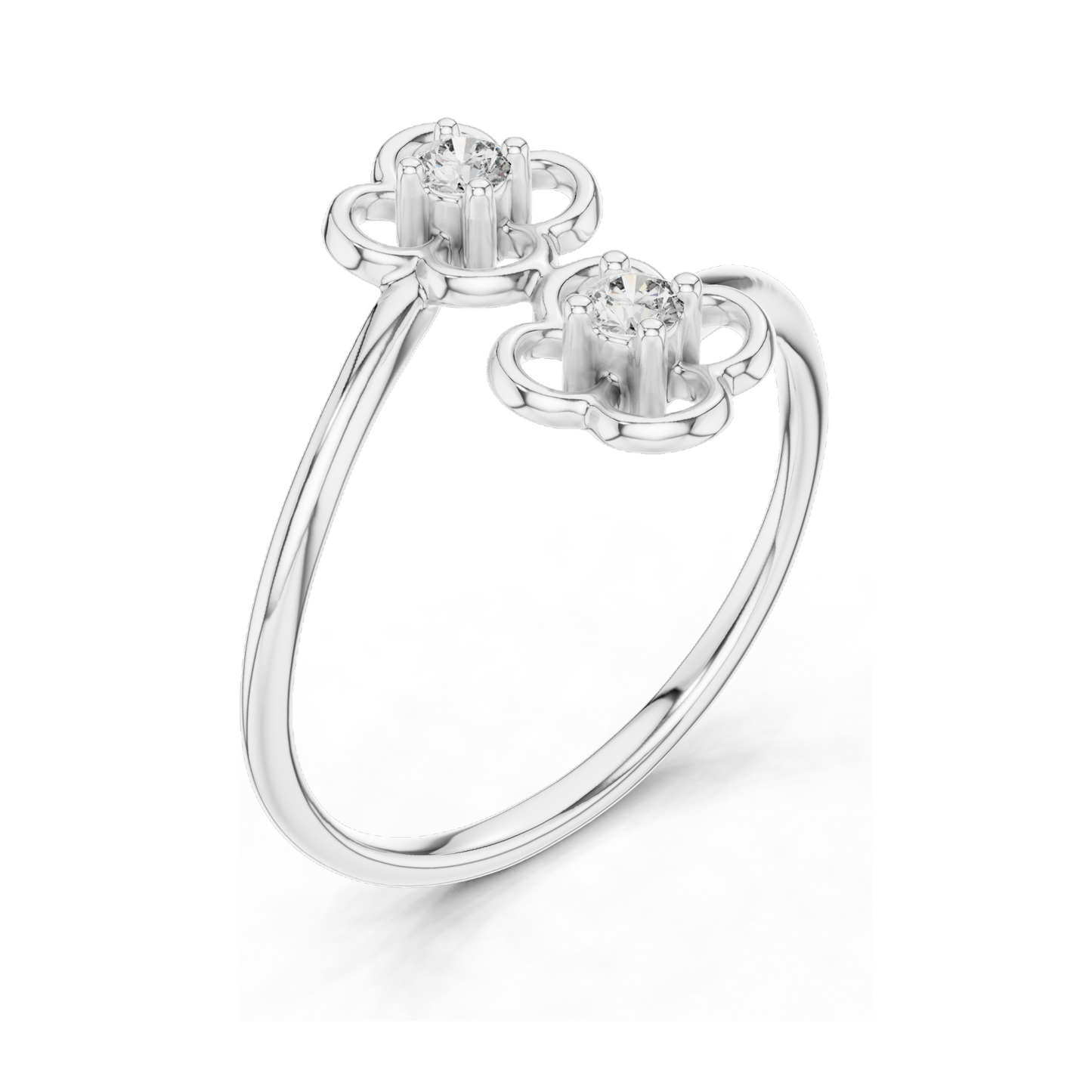 0.09 CT Lab VVS-VS-EF CVD Diamond Ring for Women | 18KT, 14KT, 10KT Gold & 925 Silver | Rose, Yellow, White Gold | Moissanite Option