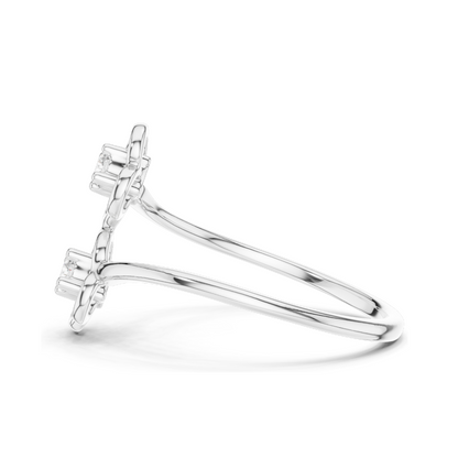 0.09 CT Lab VVS-VS-EF CVD Diamond Ring for Women | 18KT, 14KT, 10KT Gold & 925 Silver | Rose, Yellow, White Gold | Moissanite Option