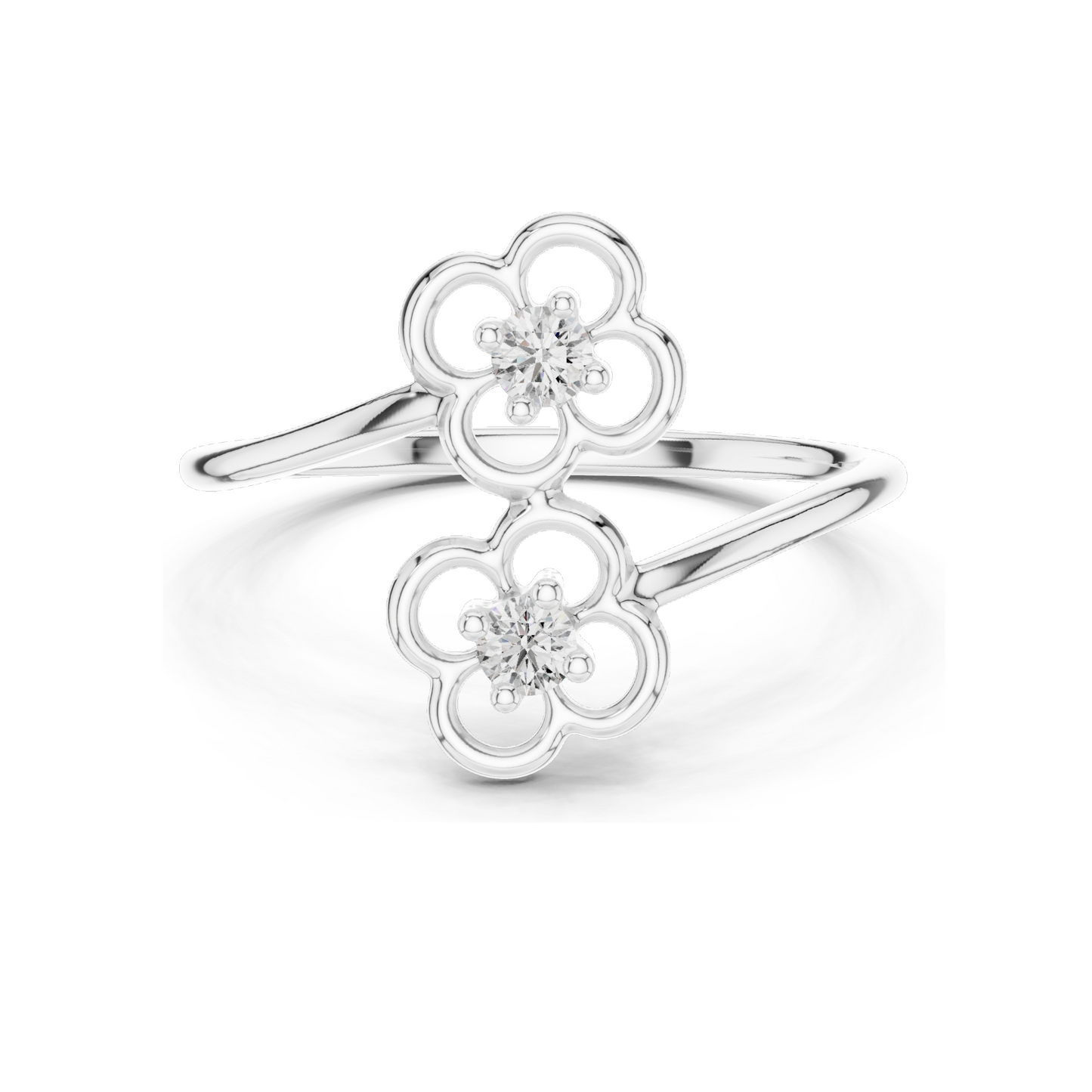0.09 CT Lab VVS-VS-EF CVD Diamond Ring for Women | 18KT, 14KT, 10KT Gold & 925 Silver | Rose, Yellow, White Gold | Moissanite Option