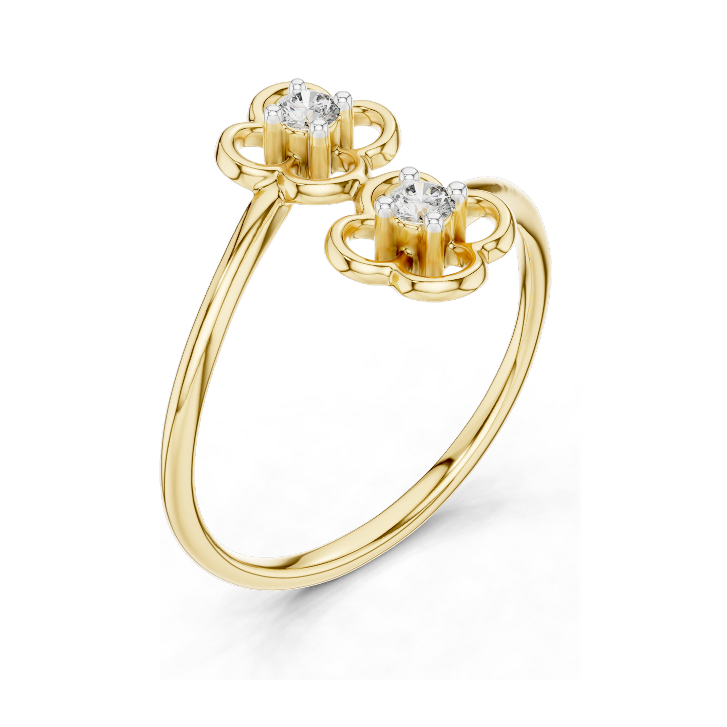0.09 CT Lab VVS-VS-EF CVD Diamond Ring for Women | 18KT, 14KT, 10KT Gold & 925 Silver | Rose, Yellow, White Gold | Moissanite Option