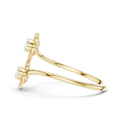 0.09 CT Lab VVS-VS-EF CVD Diamond Ring for Women | 18KT, 14KT, 10KT Gold & 925 Silver | Rose, Yellow, White Gold | Moissanite Option