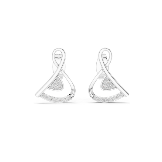 Lab Diamond Earrings | 0.126 CT VVS-VS EF Clarity CVD Diamond | Available in 18KT, 14KT, 10KT Gold & 925 Silver | Rose, Yellow, White Gold & Moissanite Options