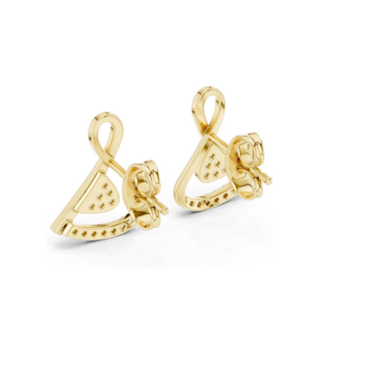 Lab Diamond Earrings | 0.126 CT VVS-VS EF Clarity CVD Diamond | Available in 18KT, 14KT, 10KT Gold & 925 Silver | Rose, Yellow, White Gold & Moissanite Options