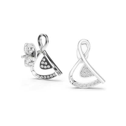 Lab Diamond Earrings | 0.126 CT VVS-VS EF Clarity CVD Diamond | Available in 18KT, 14KT, 10KT Gold & 925 Silver | Rose, Yellow, White Gold & Moissanite Options