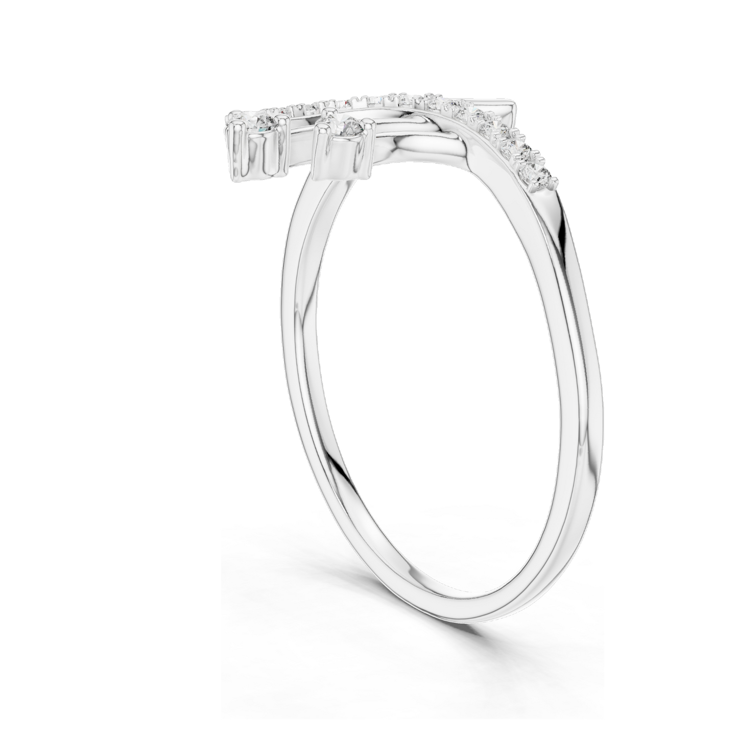 0.128 CT Lab-Grown Diamond Ring for Women | VVS-VS EF Clarity | 18KT, 14KT, 10KT Gold & 925 Silver | Rose, Yellow, White Gold & Moissanite Options