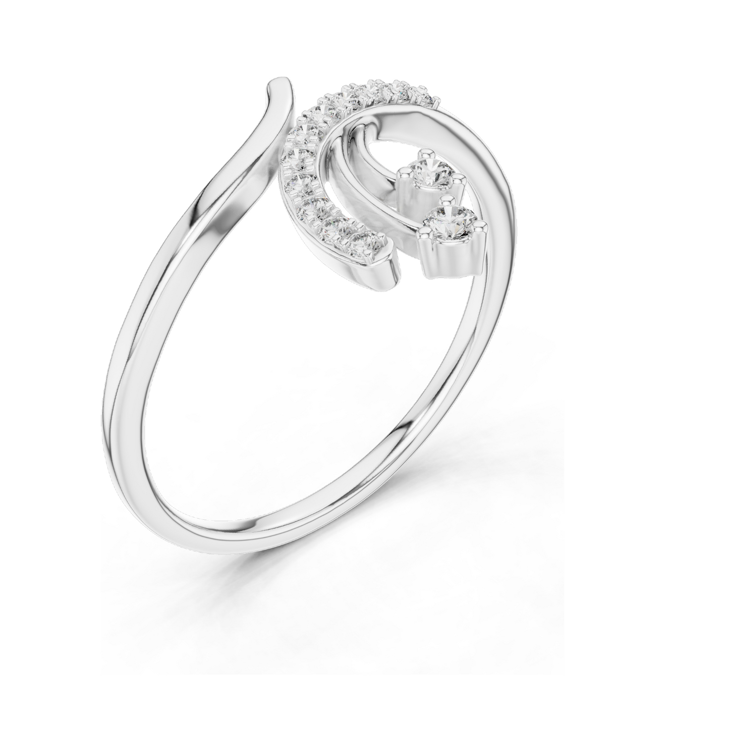 0.128 CT Lab-Grown Diamond Ring for Women | VVS-VS EF Clarity | 18KT, 14KT, 10KT Gold & 925 Silver | Rose, Yellow, White Gold & Moissanite Options