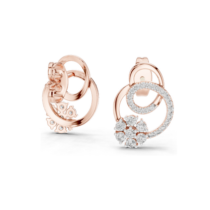 0.42 CT Lab Diamond Earrings for Women | VVS-VS EF Clarity | 18KT, 14KT, 10KT Gold & 925 Silver | Rose, Yellow, White Gold & Moissanite Options