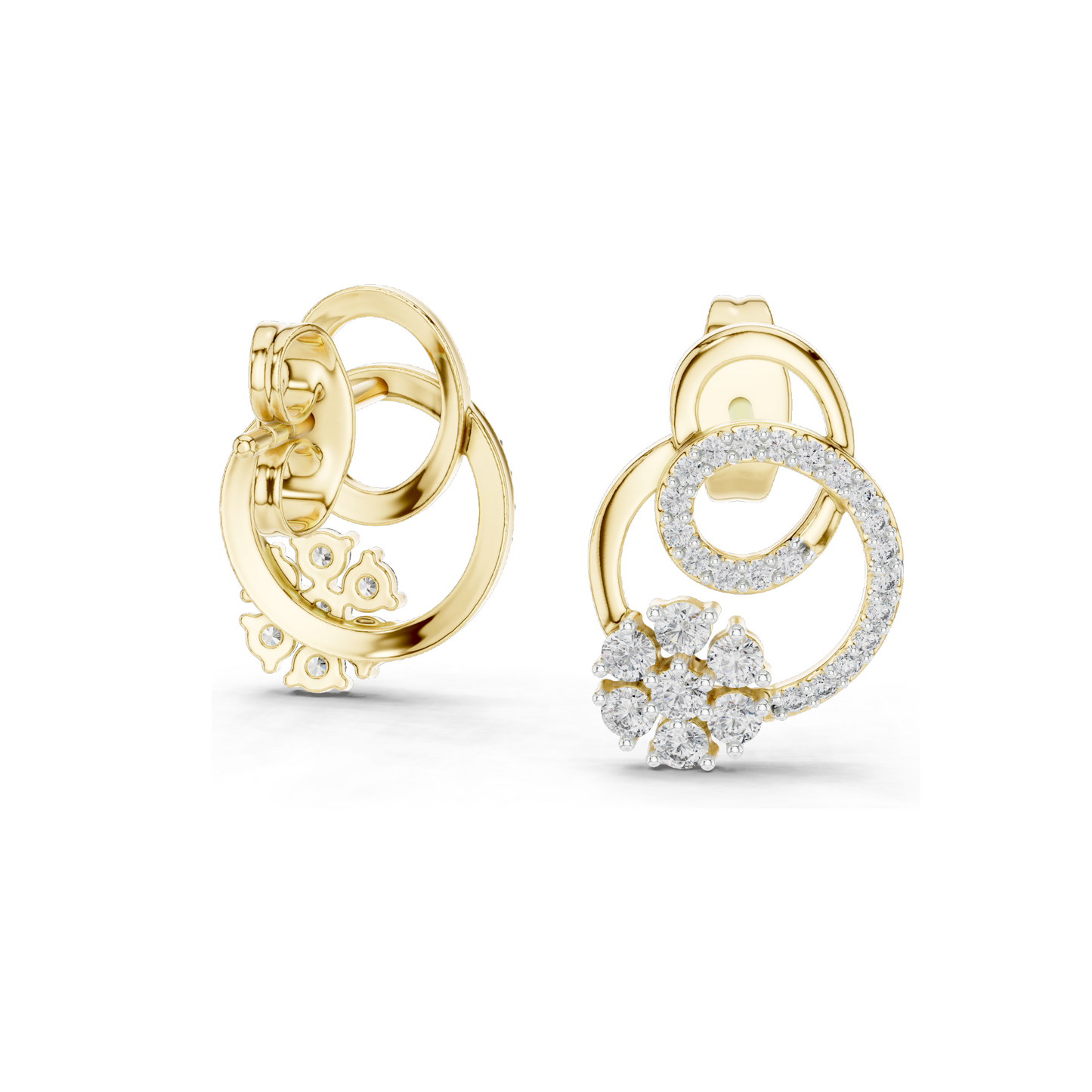 0.42 CT Lab Diamond Earrings for Women | VVS-VS EF Clarity | 18KT, 14KT, 10KT Gold & 925 Silver | Rose, Yellow, White Gold & Moissanite Options