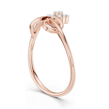 0.105 CT Lab Diamond Star-Shaped Ring for Women | 18KT, 14KT, 10KT Gold & 925 Silver | Rose, Yellow, White Gold Options | VVS-VS EF Clarity | Moissanite Available