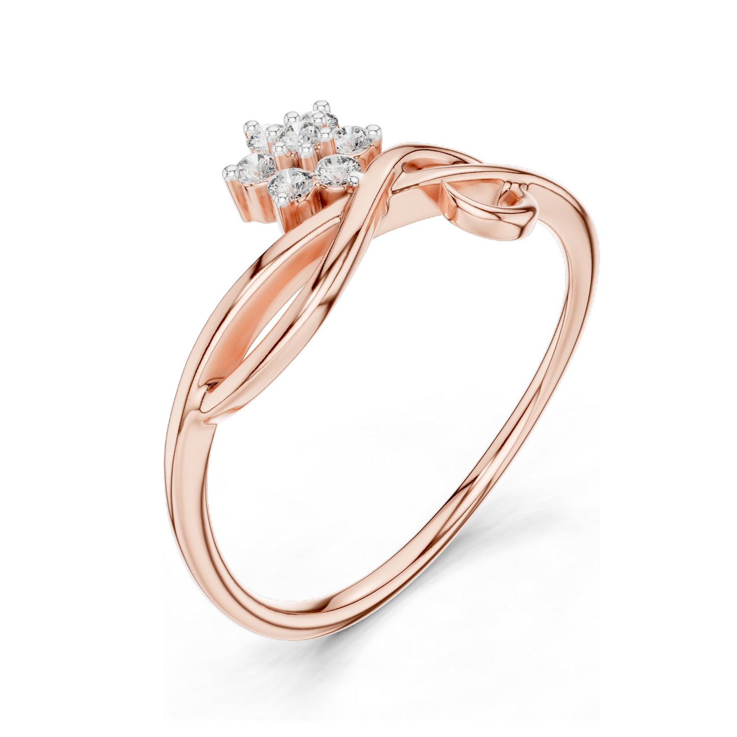 0.105 CT Lab Diamond Star-Shaped Ring for Women | 18KT, 14KT, 10KT Gold & 925 Silver | Rose, Yellow, White Gold Options | VVS-VS EF Clarity | Moissanite Available