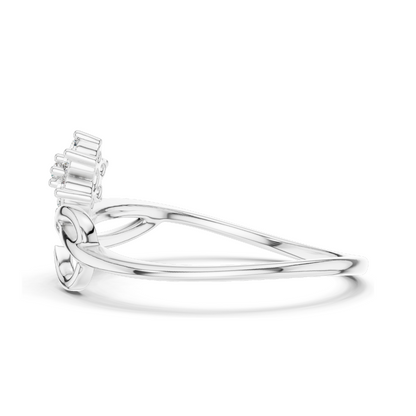 0.105 CT Lab Diamond Star-Shaped Ring for Women | 18KT, 14KT, 10KT Gold & 925 Silver | Rose, Yellow, White Gold Options | VVS-VS EF Clarity | Moissanite Available