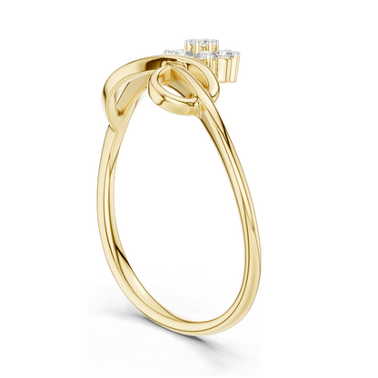 0.105 CT Lab Diamond Star-Shaped Ring for Women | 18KT, 14KT, 10KT Gold & 925 Silver | Rose, Yellow, White Gold Options | VVS-VS EF Clarity | Moissanite Available