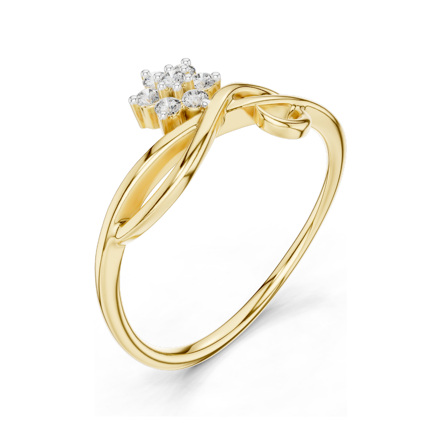 0.105 CT Lab Diamond Star-Shaped Ring for Women | 18KT, 14KT, 10KT Gold & 925 Silver | Rose, Yellow, White Gold Options | VVS-VS EF Clarity | Moissanite Available