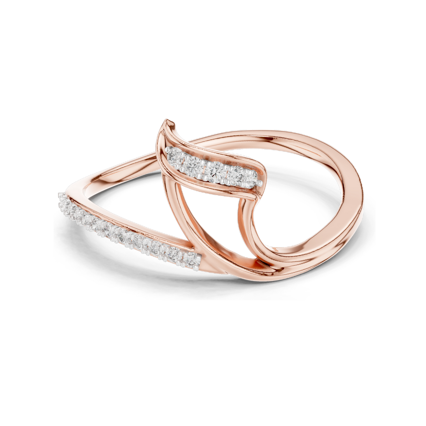 0.092 CT Lab Diamond Ladies Ring | VVS-VS EF Clarity | 18KT, 14KT, 10KT Gold & 925 Silver | Rose, Yellow, White Gold & Moissanite Options