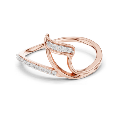 0.092 CT Lab Diamond Ladies Ring | VVS-VS EF Clarity | 18KT, 14KT, 10KT Gold & 925 Silver | Rose, Yellow, White Gold & Moissanite Options