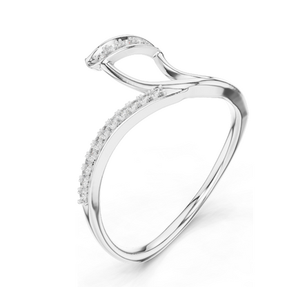 0.092 CT Lab Diamond Ladies Ring | VVS-VS EF Clarity | 18KT, 14KT, 10KT Gold & 925 Silver | Rose, Yellow, White Gold & Moissanite Options