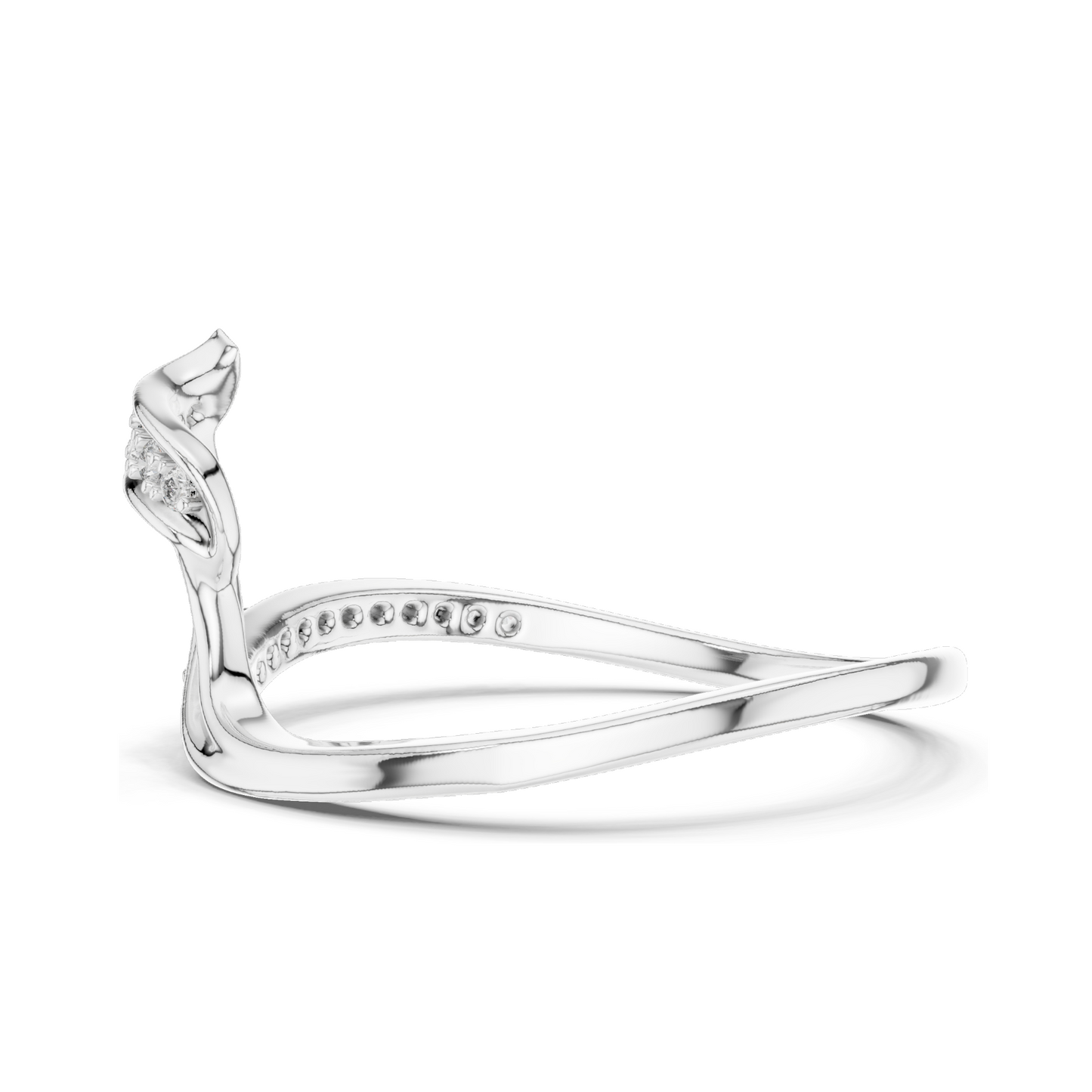 0.092 CT Lab Diamond Ladies Ring | VVS-VS EF Clarity | 18KT, 14KT, 10KT Gold & 925 Silver | Rose, Yellow, White Gold & Moissanite Options