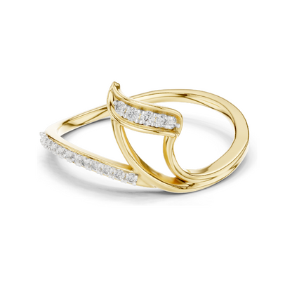 0.092 CT Lab Diamond Ladies Ring | VVS-VS EF Clarity | 18KT, 14KT, 10KT Gold & 925 Silver | Rose, Yellow, White Gold & Moissanite Options