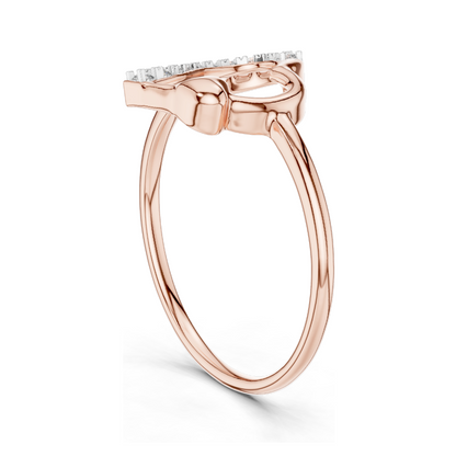 Heart-Shaped Diamond Ring with Lab Diamonds | 18KT, 14KT, 10KT Gold & 925 Silver | Rose, Yellow, White Gold | Elegant Moissanite & Diamond Options