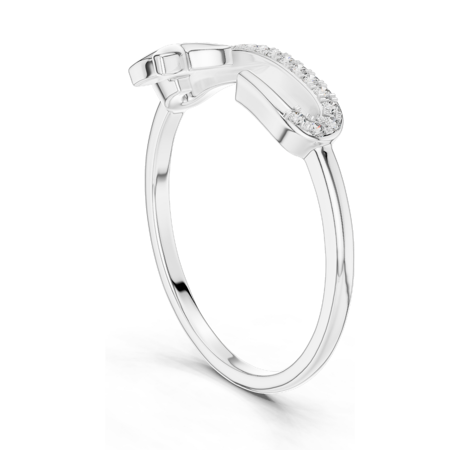 Diamond Twist Design Ladies Ring | Lab-Grown Diamonds & Moissanite | 18KT, 14KT, 10KT Gold & 925 Silver | Rose, Yellow, White Gold
