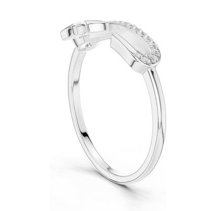 Diamond Twist Design Ladies Ring | Lab-Grown Diamonds & Moissanite | 18KT, 14KT, 10KT Gold & 925 Silver | Rose, Yellow, White Gold