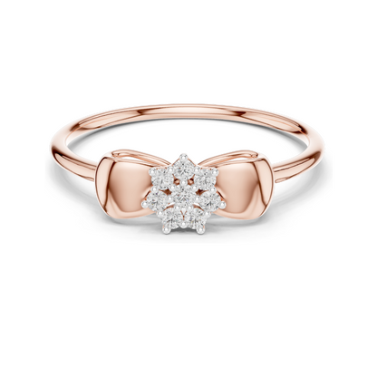 Lab-Grown Diamond Ladies Ring | 0.085 CT VVS-VS EF Clarity | 18KT, 14KT, 10KT Gold & 925 Silver | Moissanite & Lab Diamond Options | Rose, Yellow, White Gold